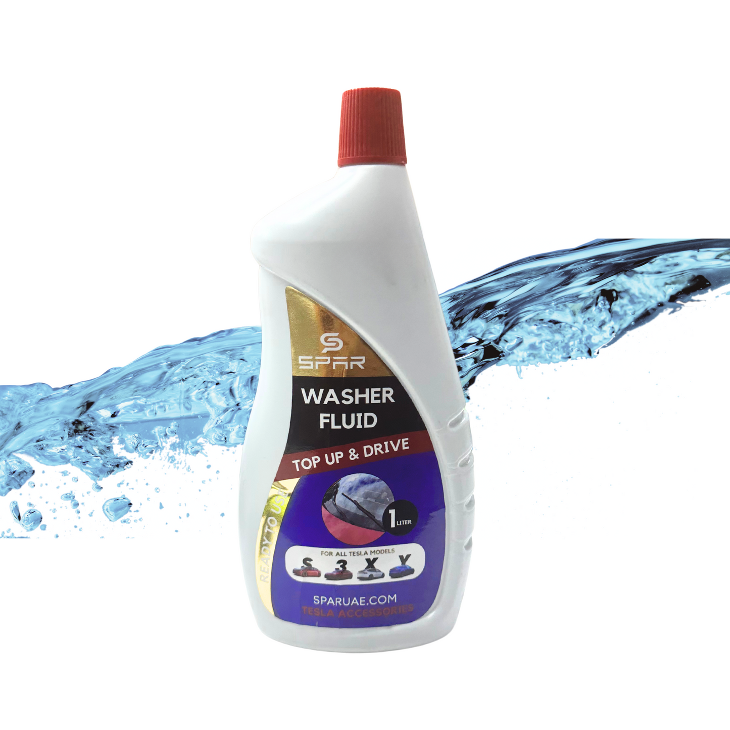 Tesla Washer Fluid Ready-to-Use, All-Weather Wiper Fluid for Tesla Model S/3/X/Y