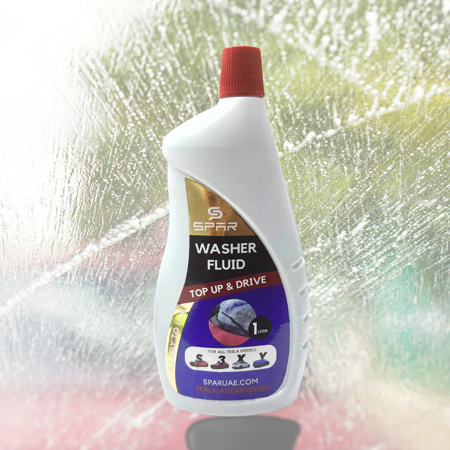 Tesla Washer Fluid Ready-to-Use, All-Weather Wiper Fluid for Tesla Model S/3/X/Y