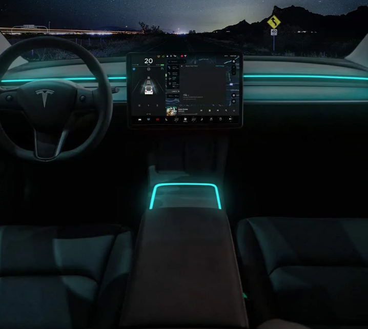 عدة اضاءة محيطية (الاصدار 2) سيارة من نوع تيسلا الطراز (3/Y)