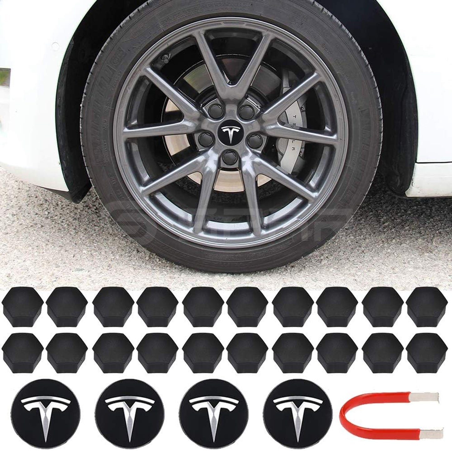 Aero Wheel Cap Kit for Tesla Model S/3/X