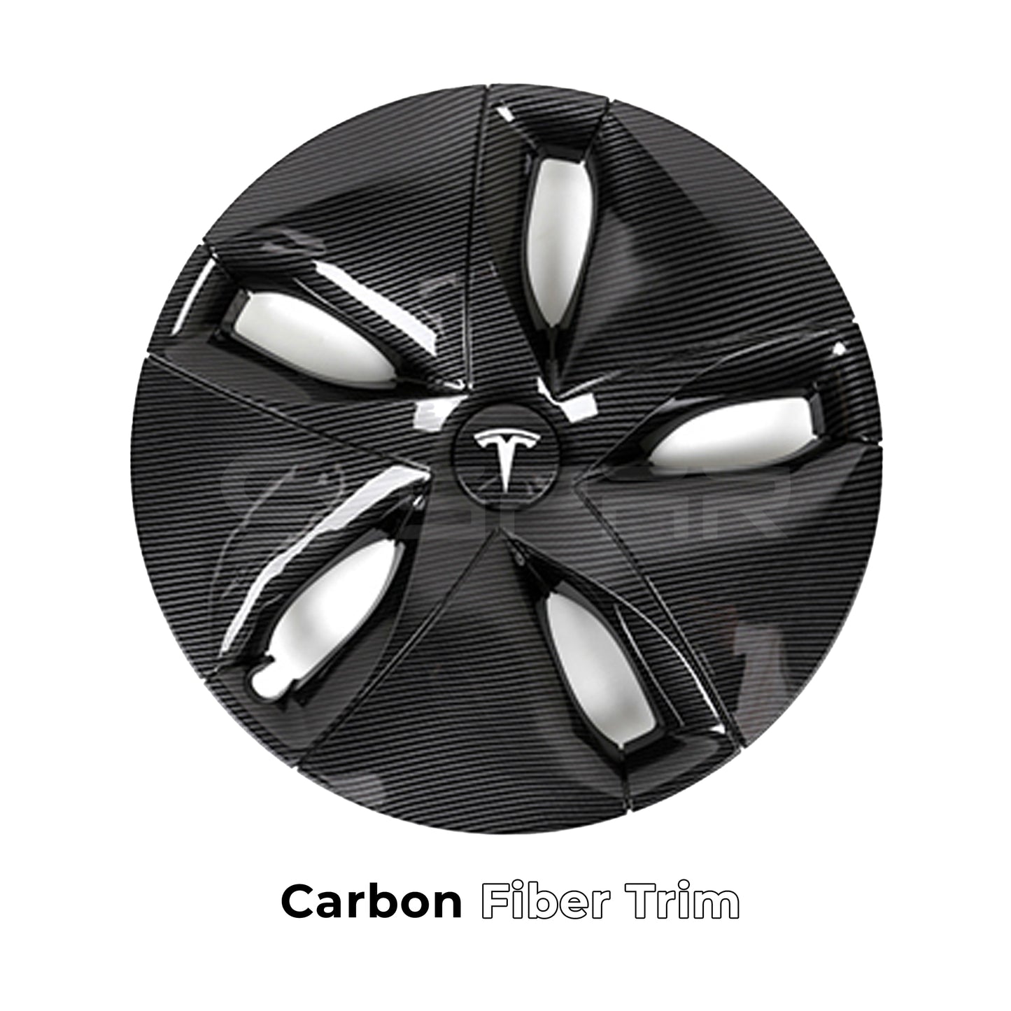 عدة تطوير جمالية لجنوط السيارة من الكاربون فايبر (4 قطع) لسيارة من نوع تيسلا الطراز 3