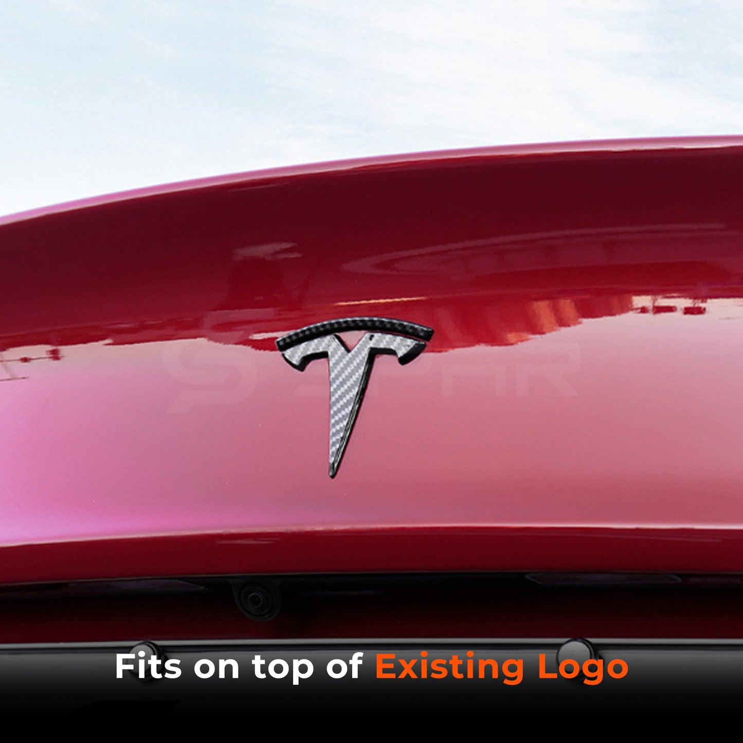 Carbon Fiber Molded 3D Logo Set Chrome Delete for Tesla Model 3
