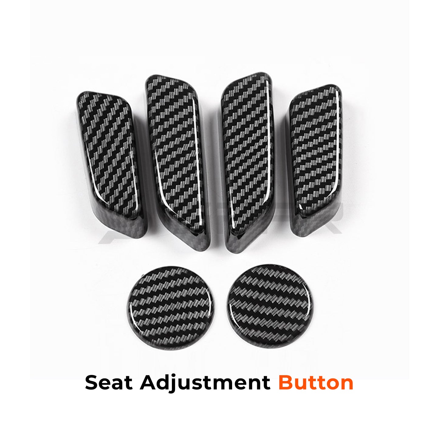 Carbon Fiber Seat Adjusting Button Trims for Tesla Model 3/Y