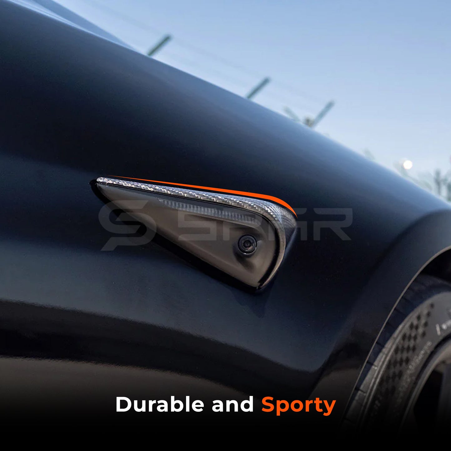 Carbon Fiber Side Camera Molded Housing Covers for Tesla Model S/3/X/Y