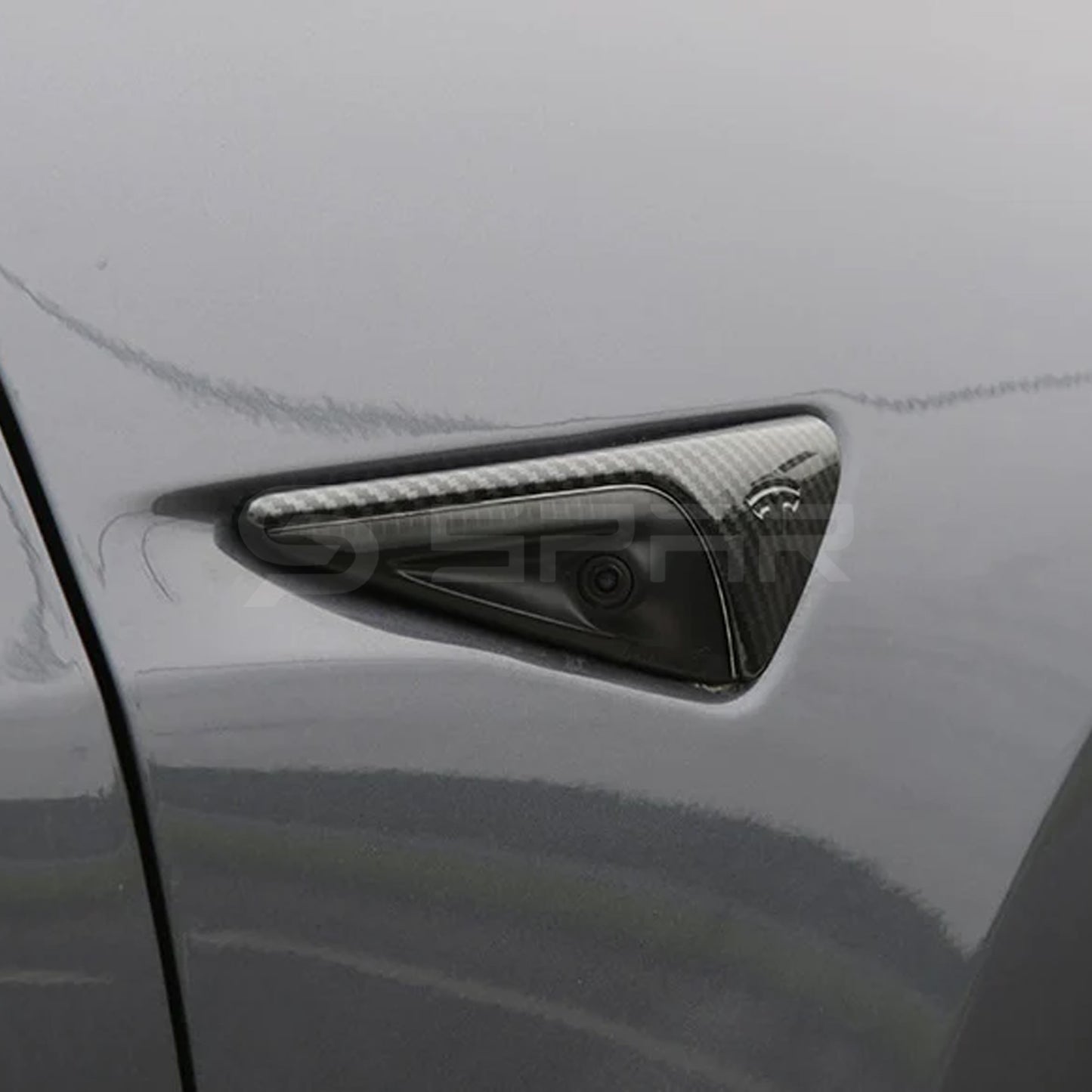 Carbon Fiber Side Camera Molded Housing Covers for Tesla Model S/3/X/Y