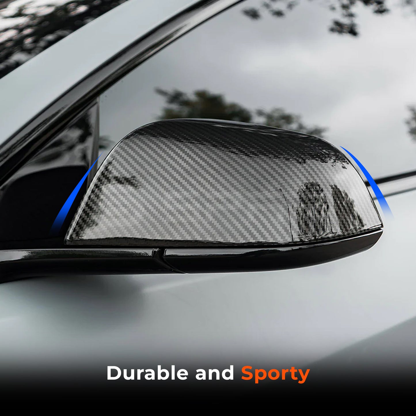 Carbon Fiber Side Mirror Molded Covers for Tesla Model 3/Y