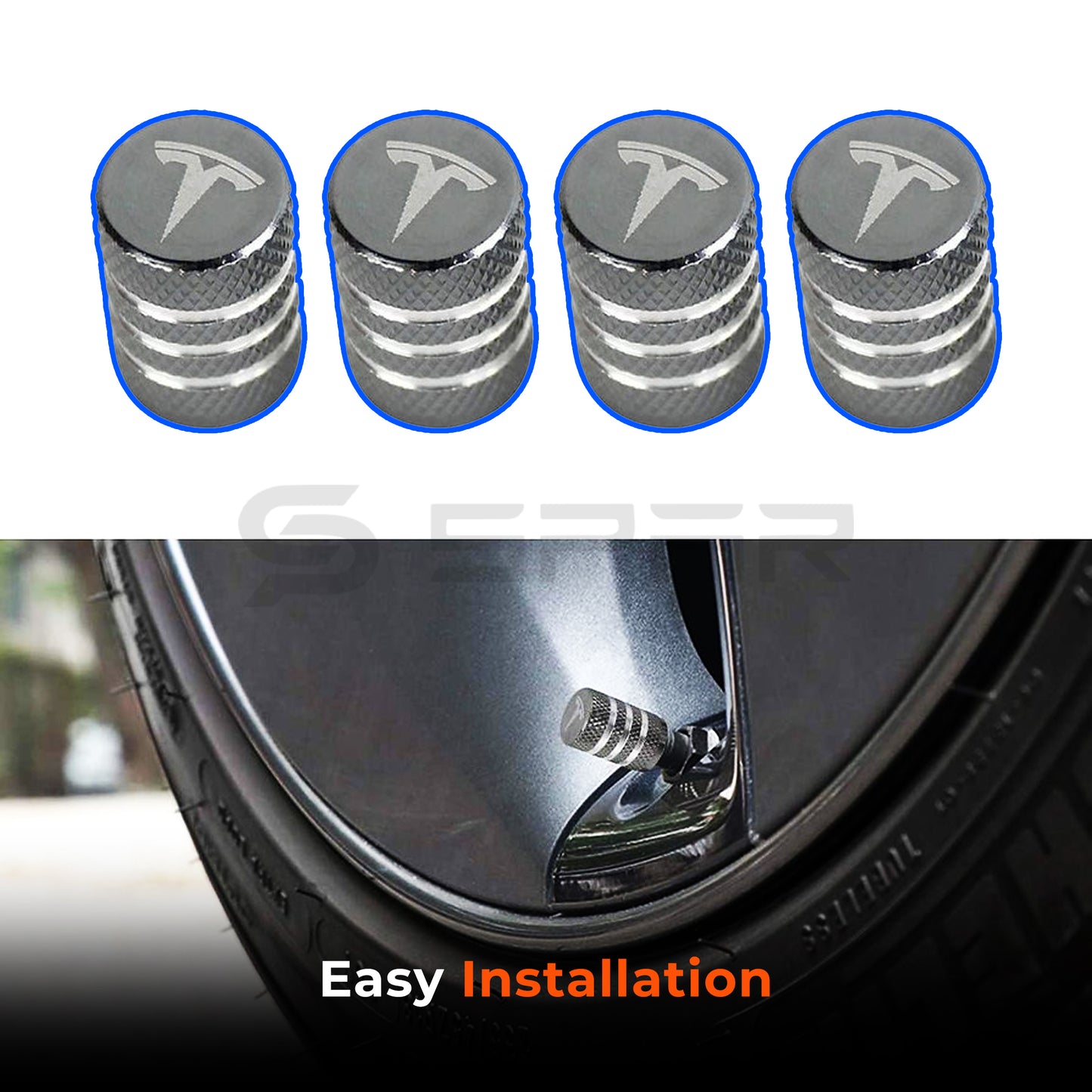 Tire Valve Covers Set for Tesla Model S/3/X/Y