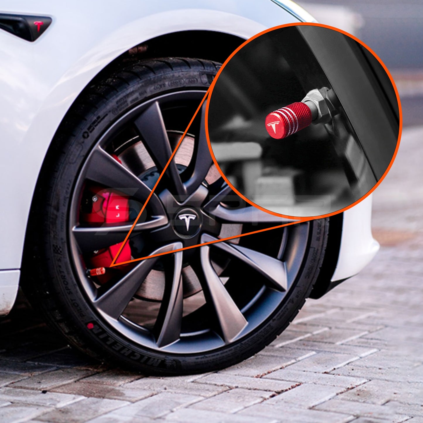 Tire Valve Covers Set for Tesla Model S/3/X/Y