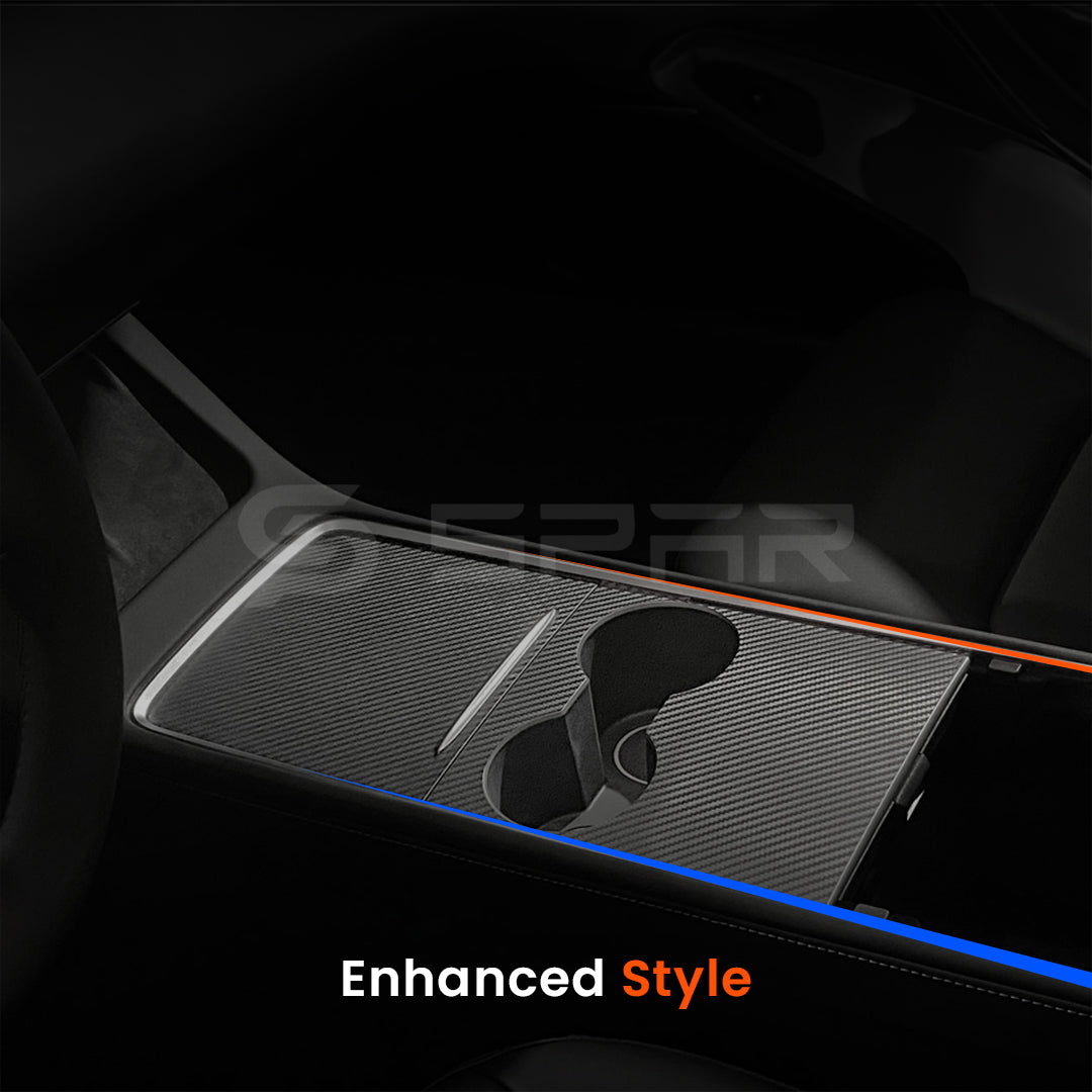 Carbon Fiber Center Console Trims for Tesla Model 3/Y