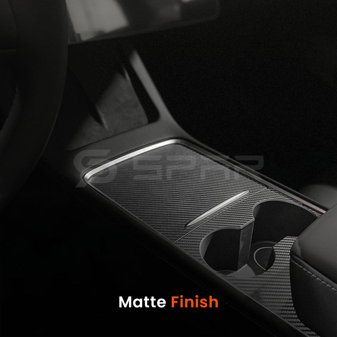 Carbon Fiber Center Console Trims for Tesla Model 3/Y