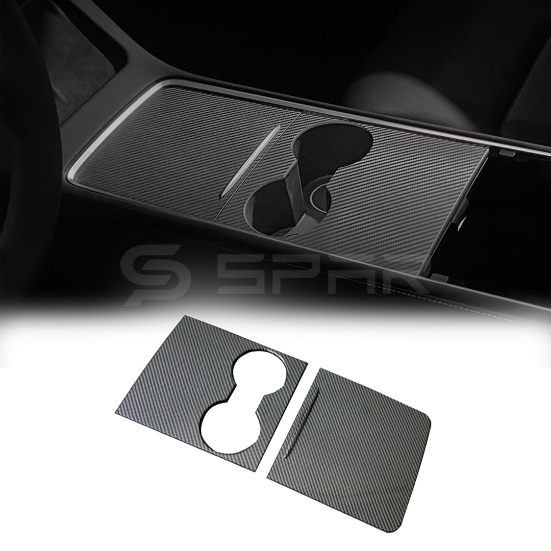 Carbon Fiber Center Console Trims for Tesla Model 3/Y