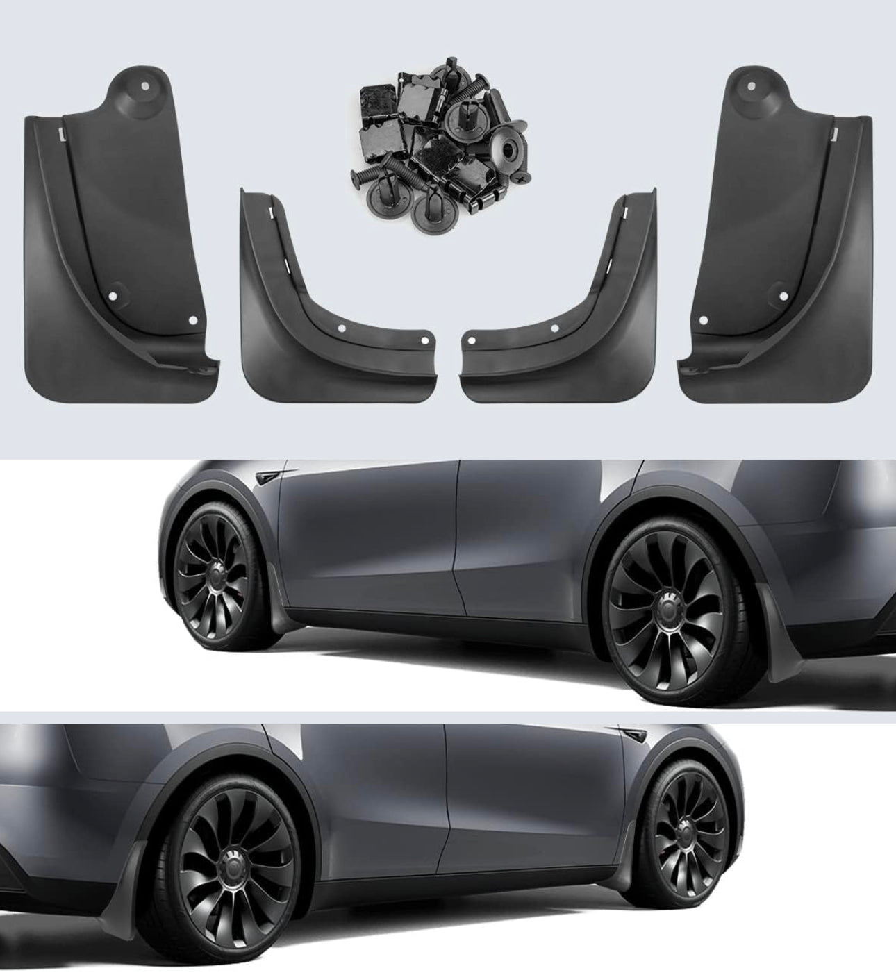 Matte Black Mudflaps (Upgraded Version) for Tesla Model Y