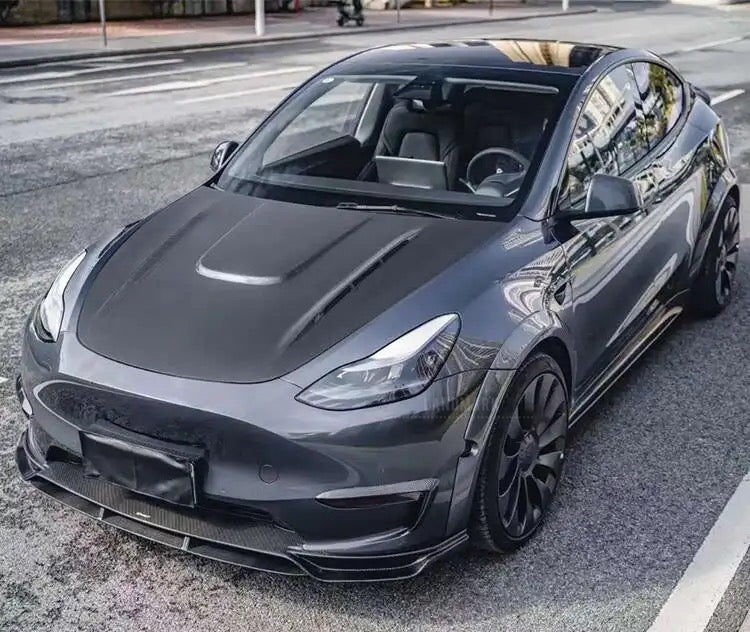 غطاء محرك أمامي من الكاربون فايبر لسيارة من نوع تيسلا الطراز Y