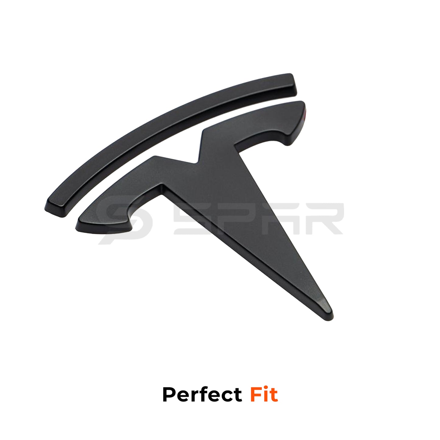 مجموعة شعارات مقولبة باللون الأسود تزيل اللمعان الكرومي لسيارة من نوع تيسلا الطراز 3