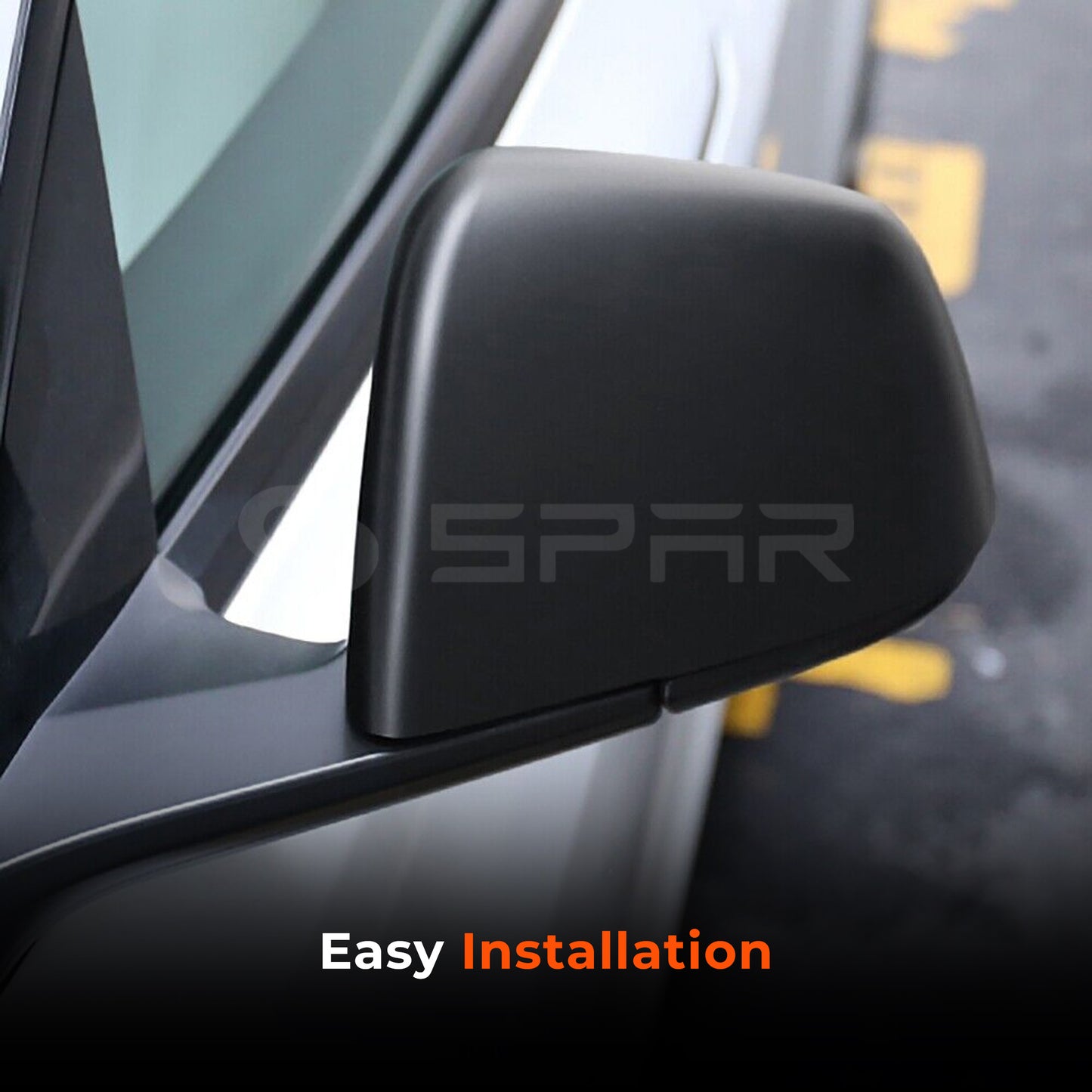 أغطية حماية للمراة الجانبية بلون أٍسود مطفي لسيارة من نوع تيسلا الطراز (3/Y)