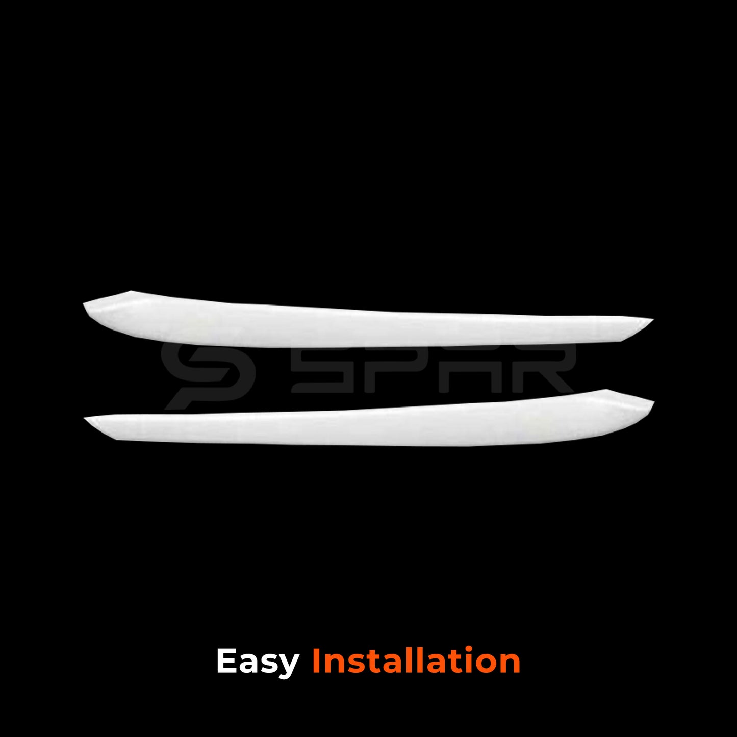 تغليفات بيضاء لامعة للوحة الباب الأمامي لسيارة من نوع تيسلا الطراز (3/Y)