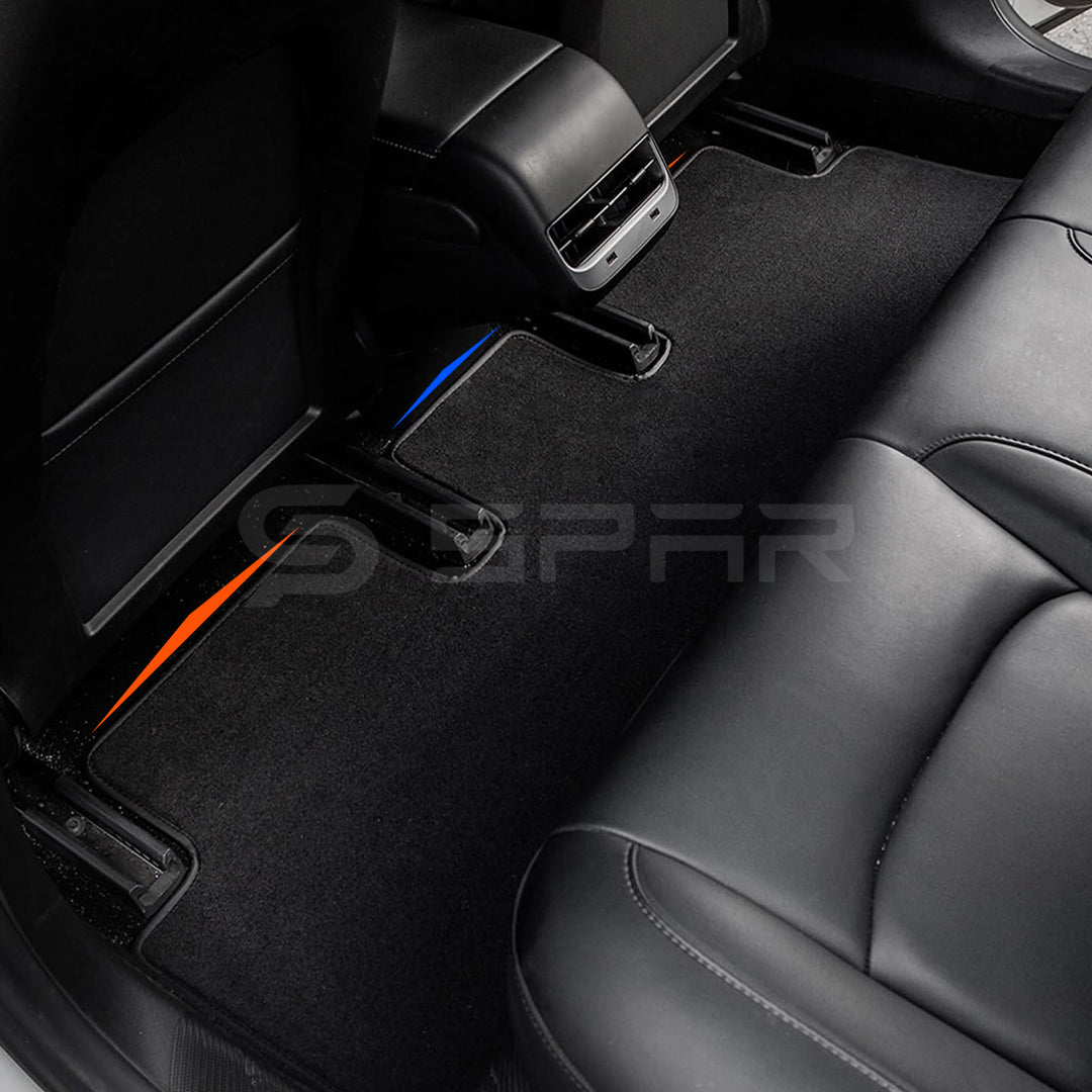 Premium Velvet Floor Mats Set for Tesla Model Y