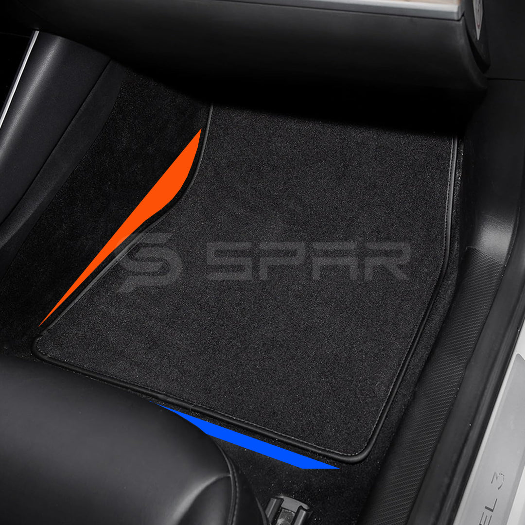 Premium Velvet Floor Mats Set for Tesla Model Y