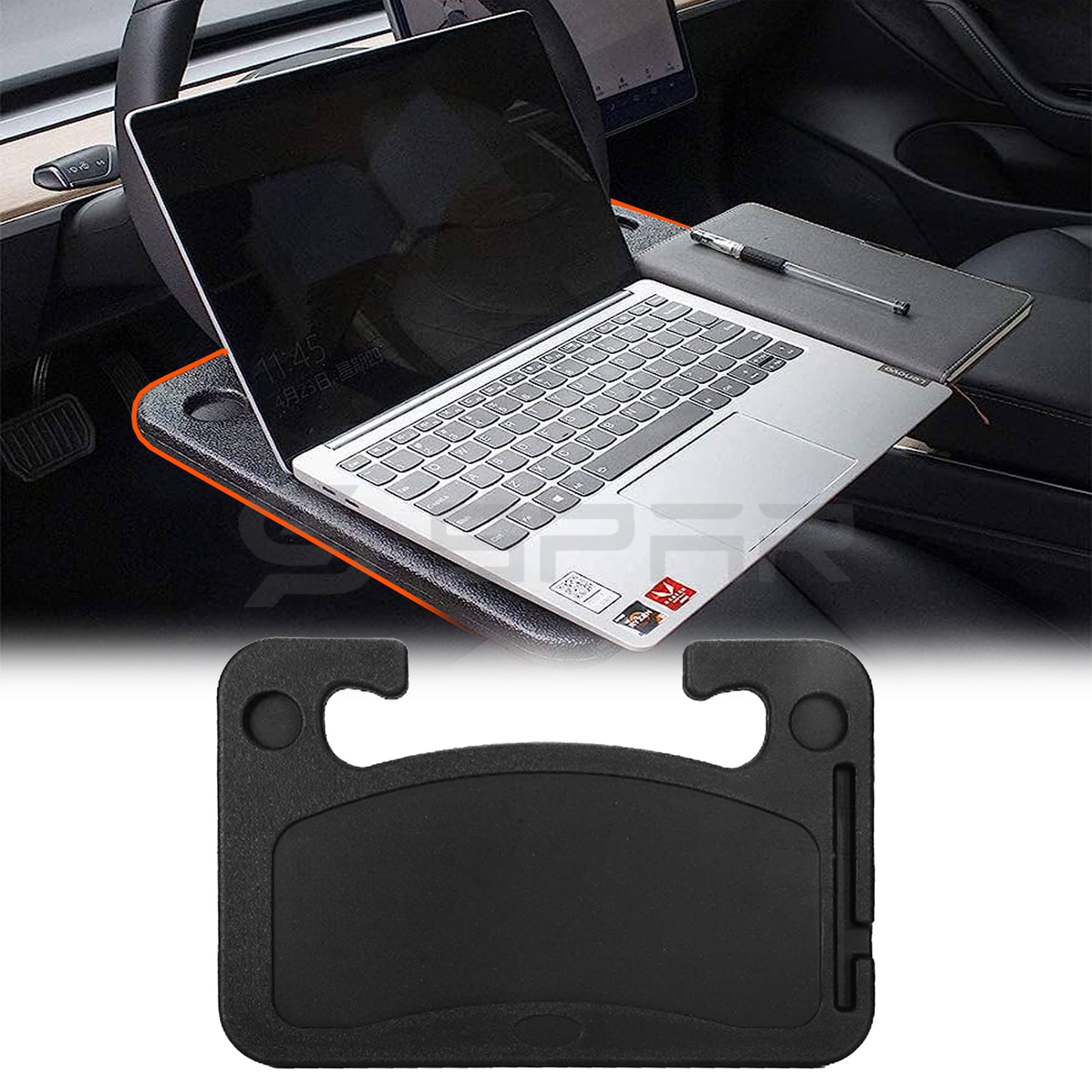 طاولة مكتب توضع على عجلة قيادة لسيارة من نوع تيسلا الطراز (S/3/X/Y)