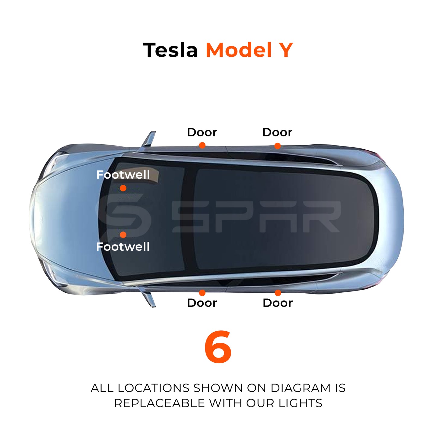 Ultra-Bright Interior Lights for Tesla Model 3/Y