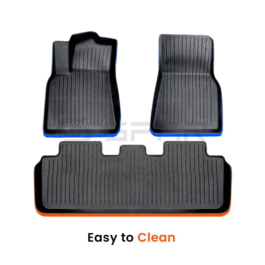 Weatherproof Nano Floor Mats Set for Tesla Model Y