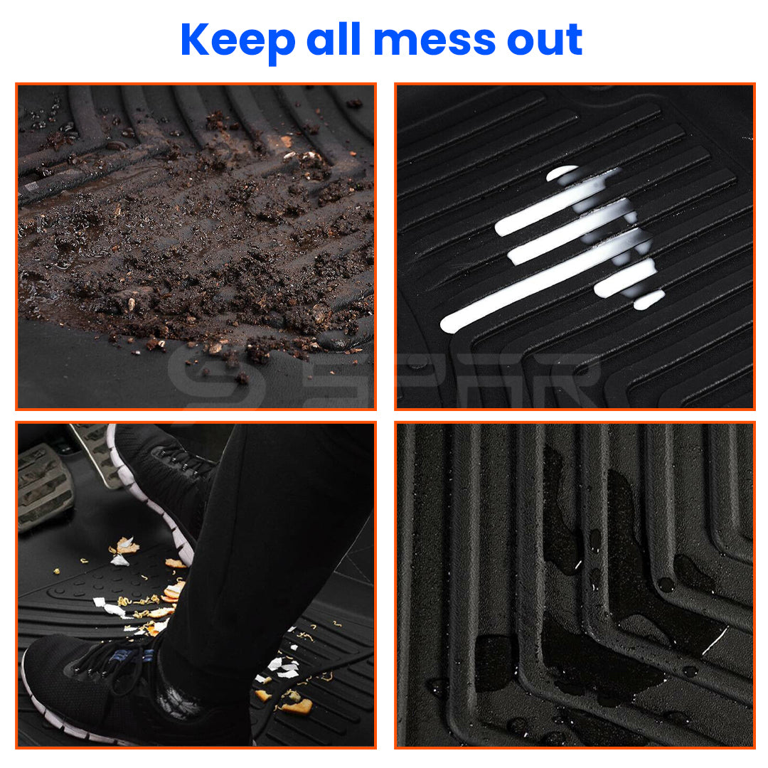 Weatherproof Nano Floor Mats Set for Tesla Model Y