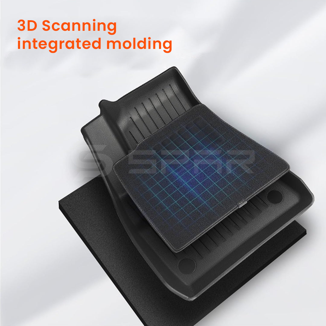 Weatherproof Nano Floor Mats Set for Tesla Model Y