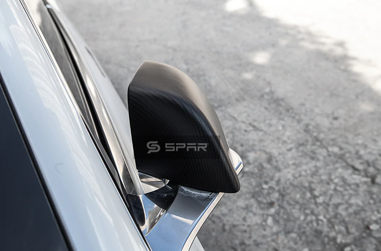 GENUINE CARBON FIBER SIDE MIRROR COVERS FOR TESLA MODEL 3 (MATTE)