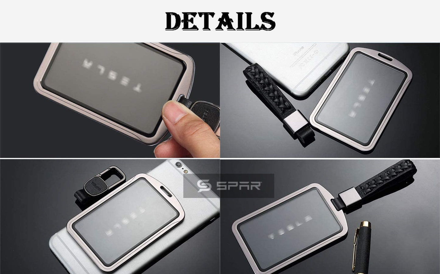 LIGHT BLUE LUXURY KEY CARD CASE FOR TESLA MODEL S-3-X-Y