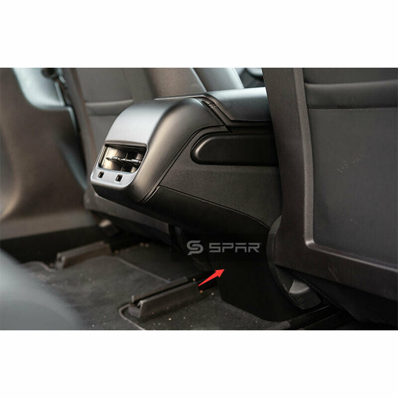 ملصقات حماية ضد الركل للجانب السفلي الخلفي لمسند الذراع الأمامي بلون أسود مطفي لسيارة من نوع تيسلا الطراز (3/Y)