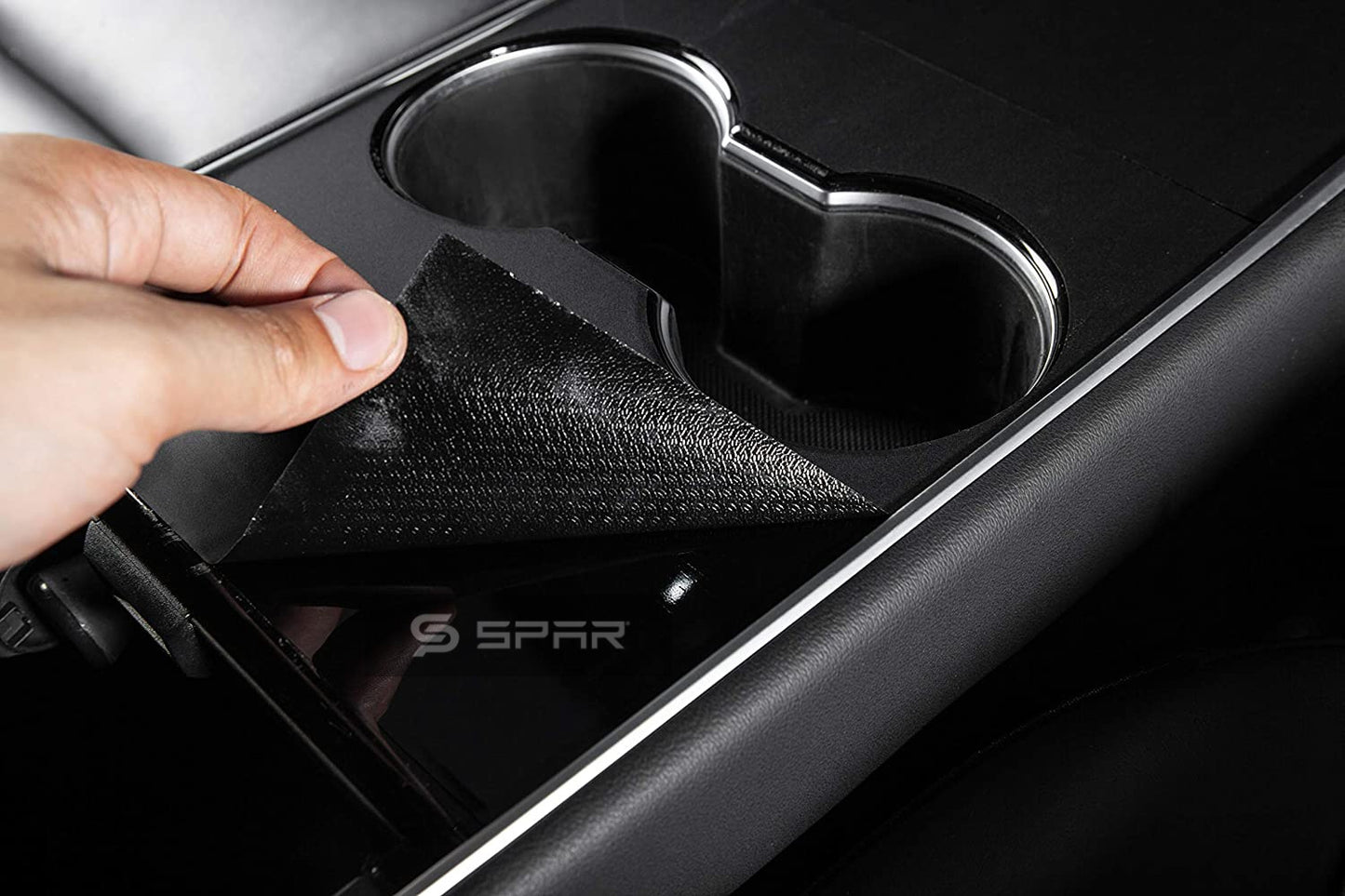 MATTE BLACK CENTER CONSOLE STICKER WRAP KIT FOR TESLA MODEL 3