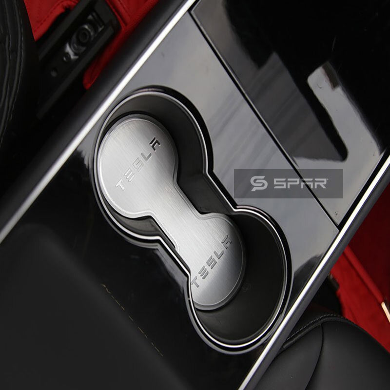 CENTER CONSOLE WATER COASTER ALUMINUM FOR TESLA MODEL 3-Y