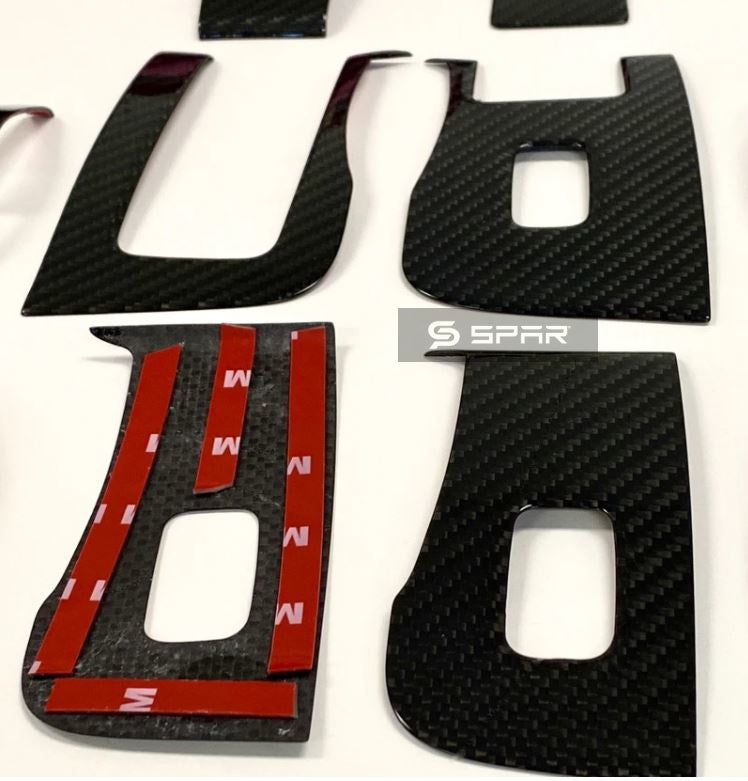 CARBON FIBER WINDOW SWITCH COVERS KIT FOR TESLA MODEL 3-Y