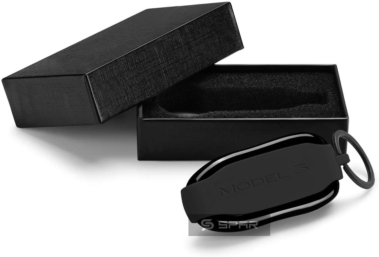 BLACK KEY FOB COVER FOR TESLA MODEL S-3-X-Y
