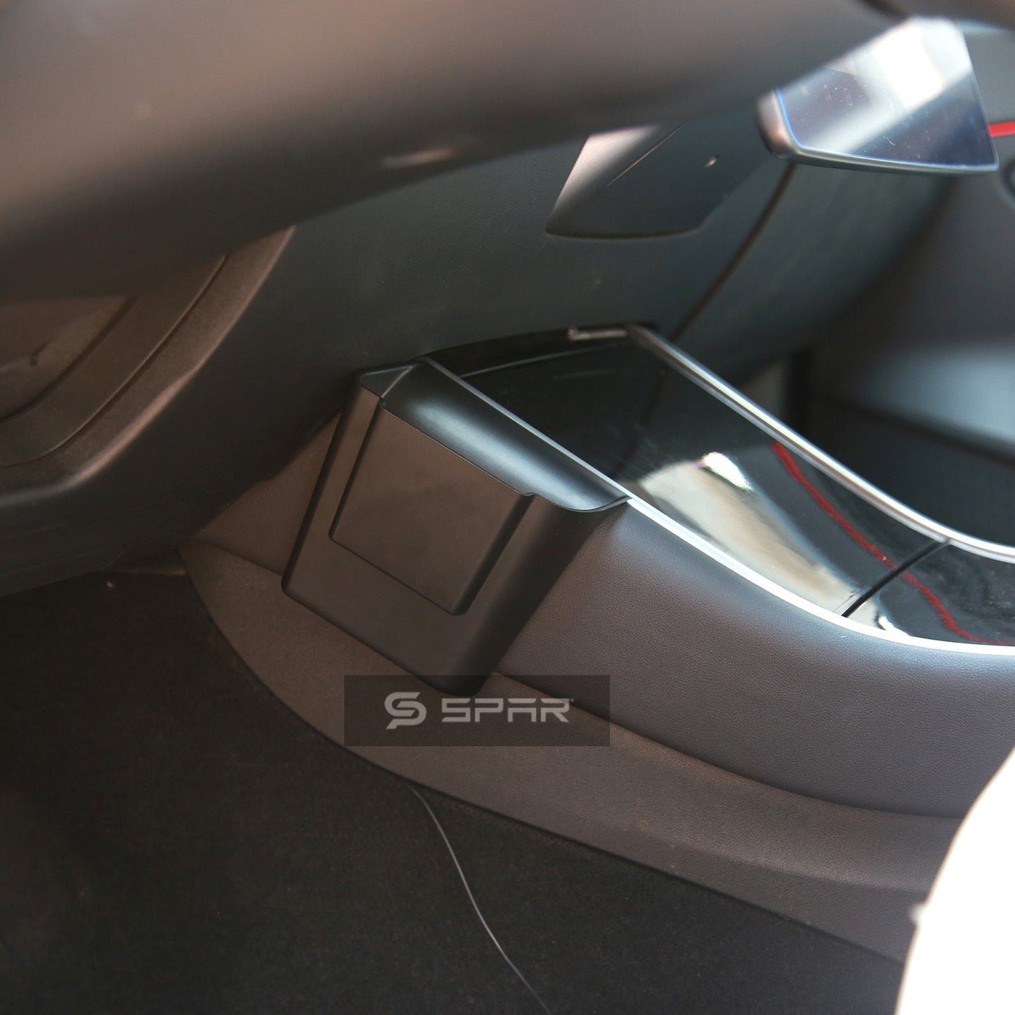 CENTER CONSOLE SIDE STORAGE COMPARTMENT V2 FOR TESLA MODEL 3
