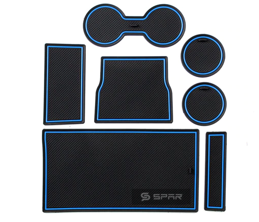 BLUE INTERIOR LINER MATS SET (7 PCS.) FOR TESLA MODEL 3-Y