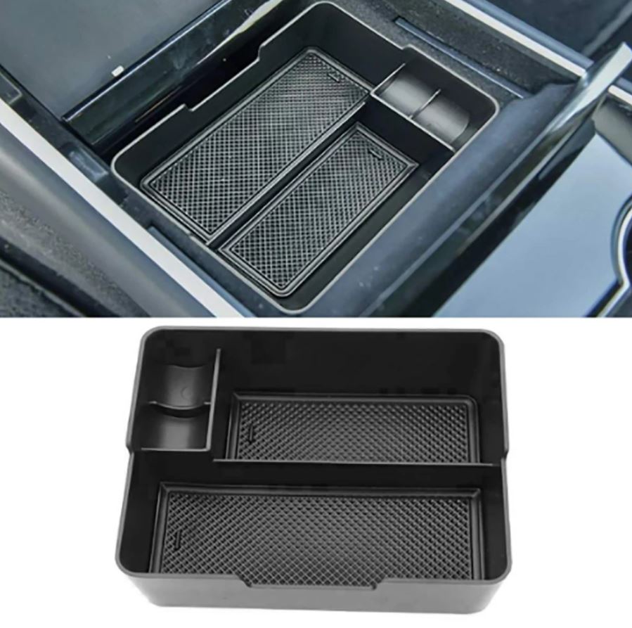 CUSTOM FITTED CENTER CONSOLE STORAGE BOX FOR TESLA MODEL 3