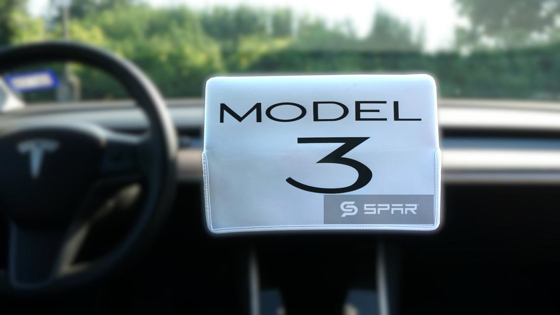 WHITE SCREEN SLEEVE COVER FOR TESLA MODEL 3