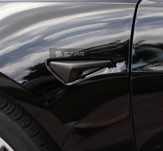 GENUINE CARBON FIBER SIDE CAMERA MOLDED HOUSING COVERS (MATTE)