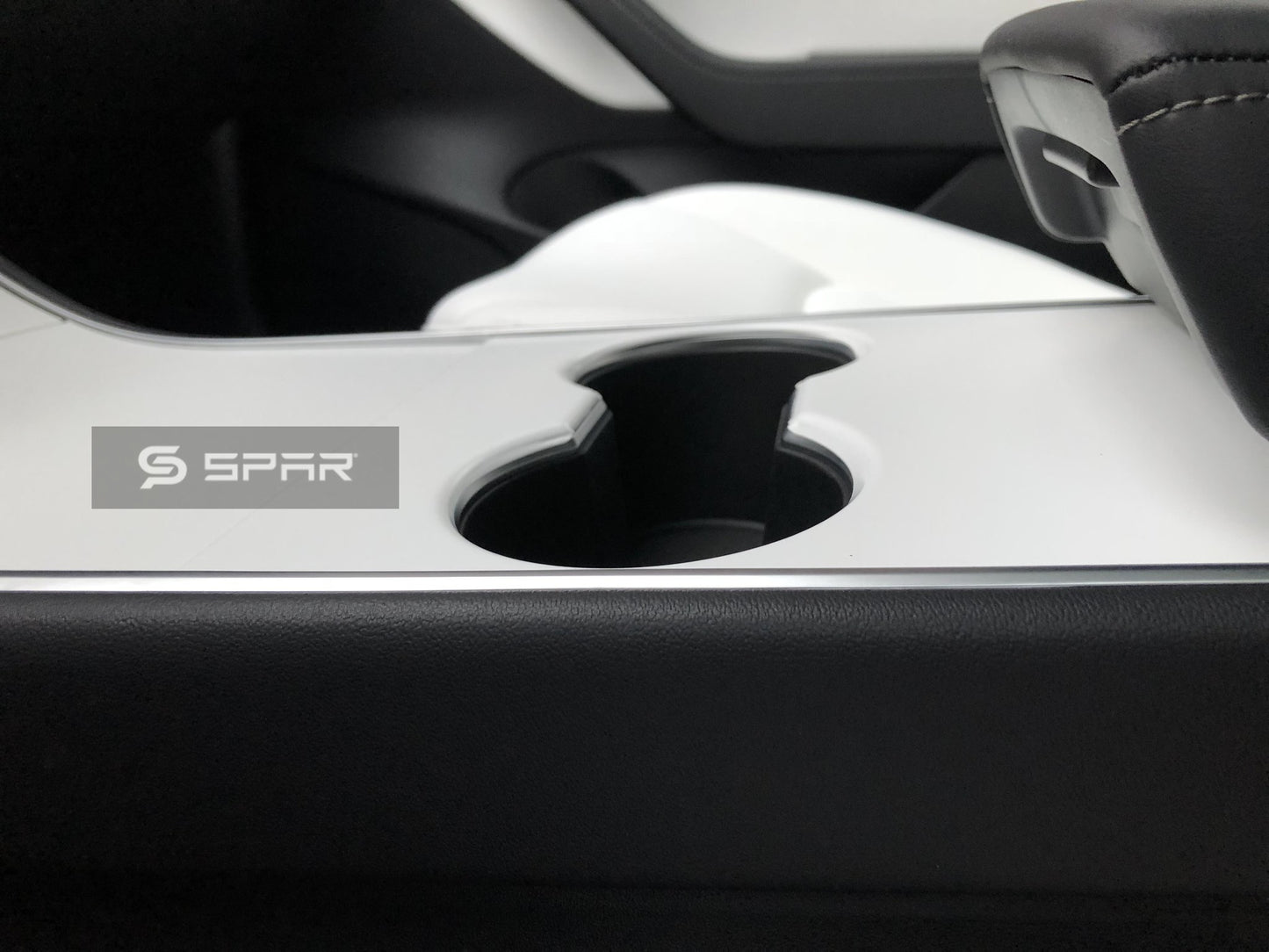 PEARL WHITE CENTER CONSOLE STICKER WRAP KIT FOR TESLA MODEL 3