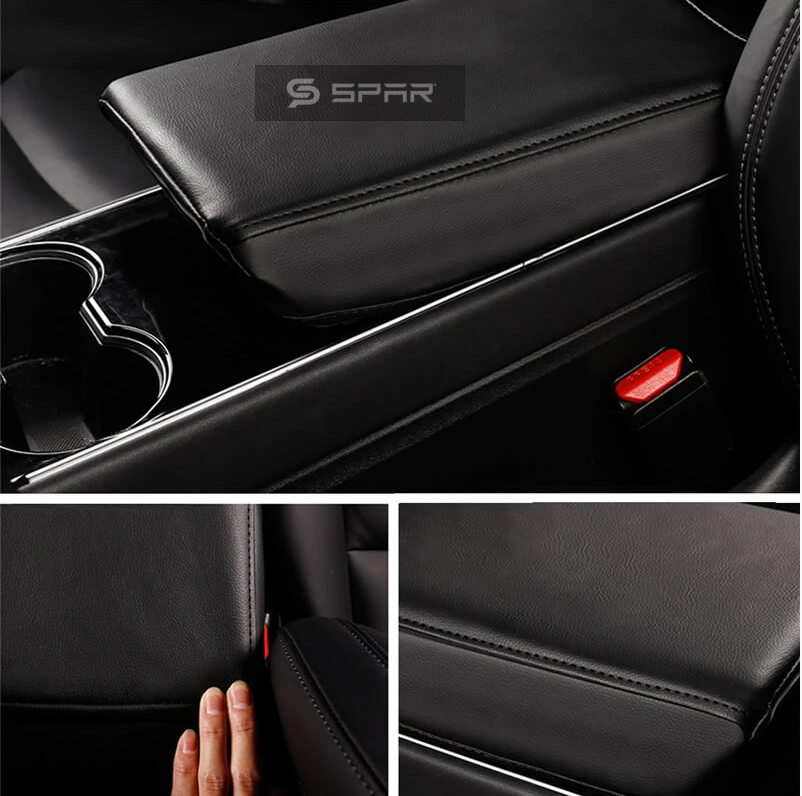 LEATHER ARMREST COVER FOR TESLA MODEL 3-Y