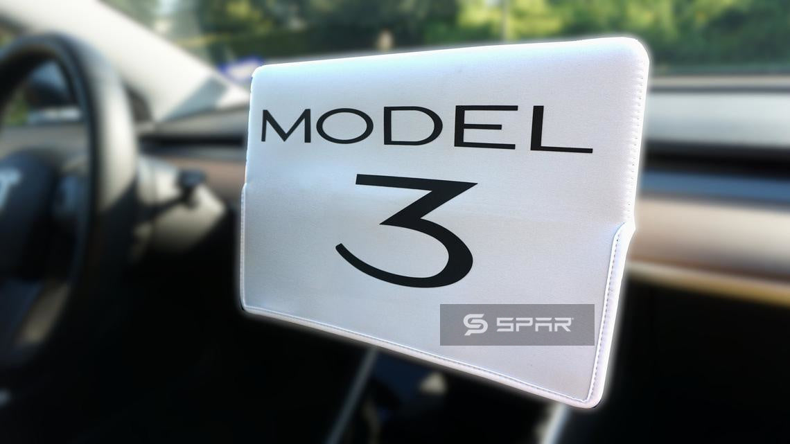 WHITE SCREEN SLEEVE COVER FOR TESLA MODEL 3