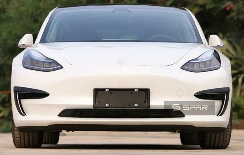 GLOSSY BLACK FRONT FOG LIGHT TRIMS FOR TESLA MODEL 3-Y