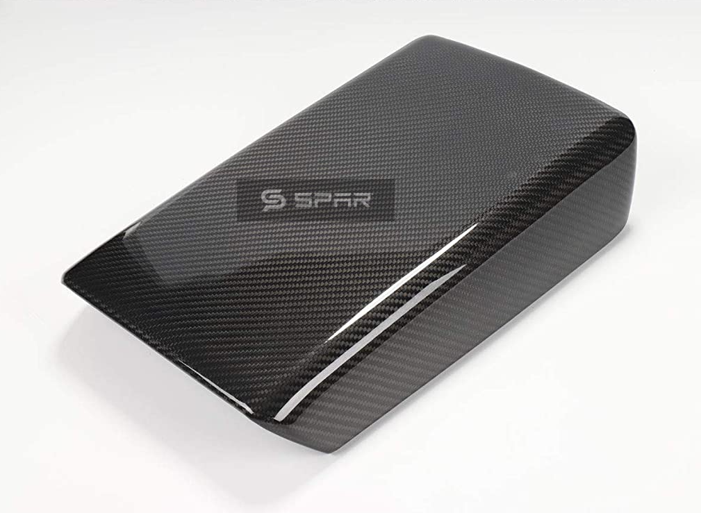 غطاء أصلي لمسند الذراع الأمامي من الكاربون فايبر اللامع لسيارة من نوع تيسلا الطراز (3/Y)