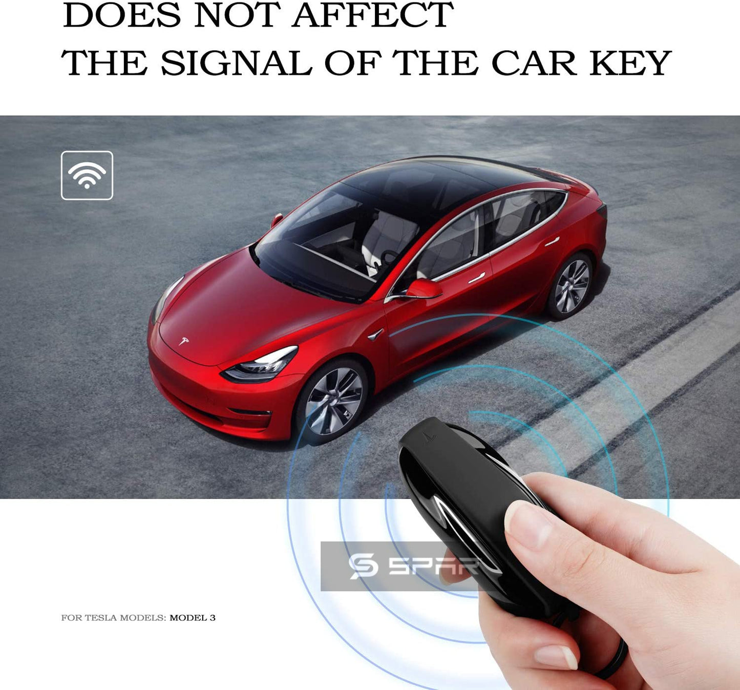 BLACK KEY FOB COVER FOR TESLA MODEL S-3-X-Y