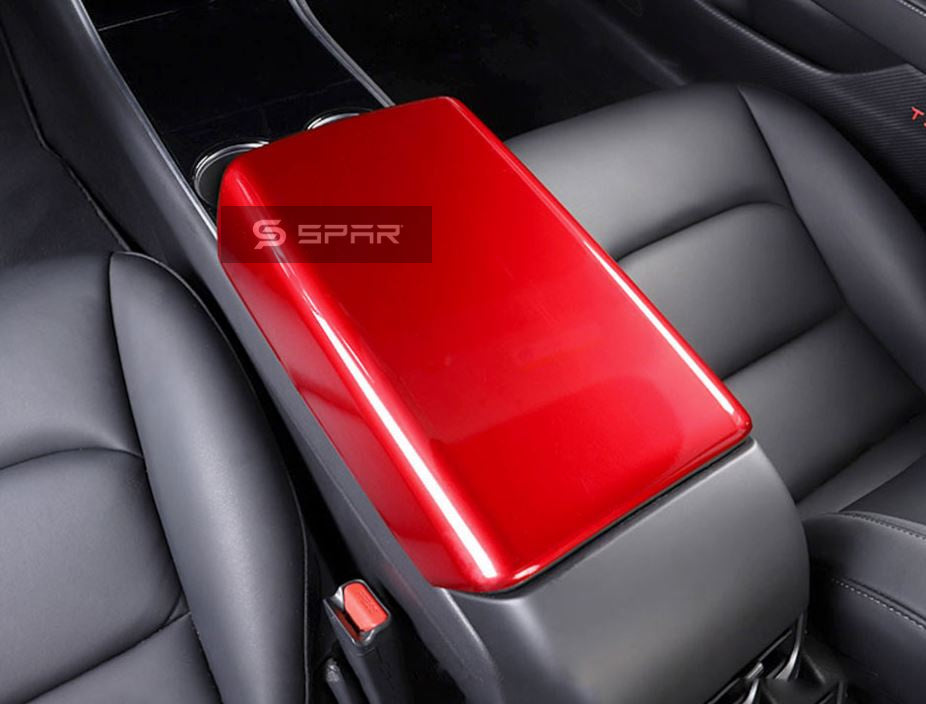 RED ARMREST TRIM FOR TESLA MODEL 3-Y