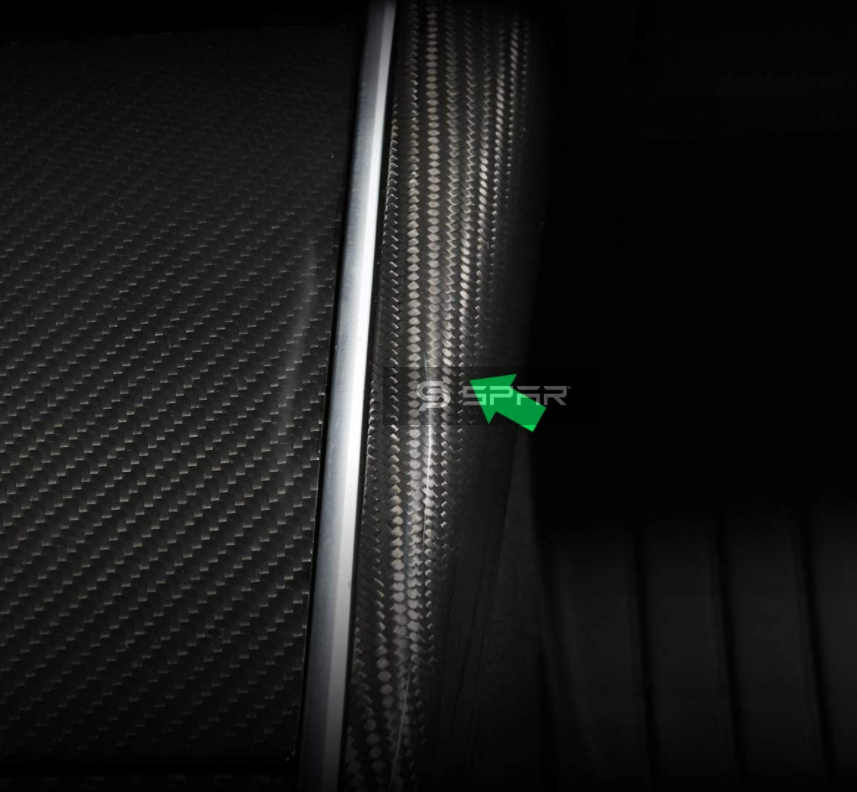 GENUINE CARBON FIBER CENTER CONSOLE SIDE MOLDED TRIMS FOR TESLA MODEL 3 (GLOSSY)