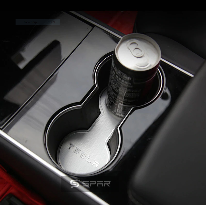 CENTER CONSOLE WATER COASTER ALUMINUM FOR TESLA MODEL 3-Y