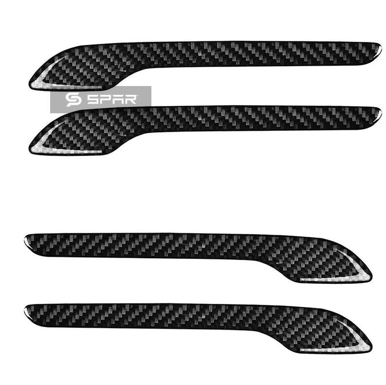 CARBON FIBER DOOR HANDLE MOLDED COVERS SET FOR TESLA MODEL 3-Y
