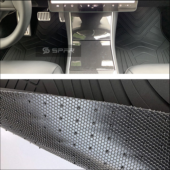 DURABLE ALL-WEATHER MATS SET FOR TESLA MODEL 3-Y